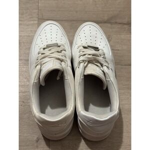 Nike Air Force 1 Womens Sage Low Size 9 Triple White Swoosh Sneakers AR5339 100